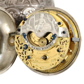 Dutch rare pair cased watch with mock pendulum Circa 1720