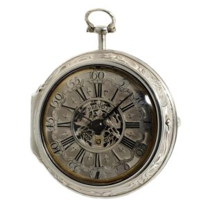 English fine pair-cased watch The Flight into Egypt Circa 1700