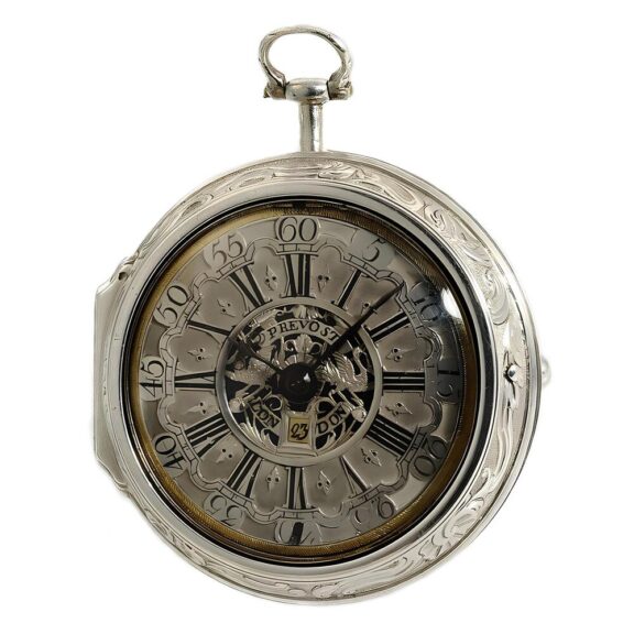 English fine pair-cased watch The Flight into Egypt Circa 1700