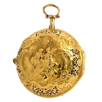 English pair cased half quarter repeating watch Circa 1740