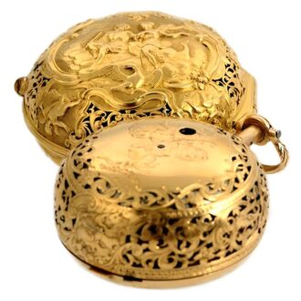 English pair cased half quarter repeating watch Circa 1740