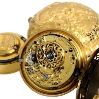 English pair cased half quarter repeating watch Circa 1740