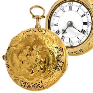 English pair cased half quarter repeating watch Circa 1740