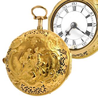 English pair cased half quarter repeating watch Circa 1740