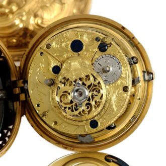 English quarter repeating Repoussé watch Circa 1760