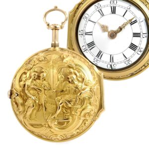 English quarter repeating Repoussé watch Circa 1760