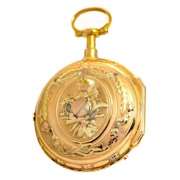 French repeating à toc watch with drum escapement Circa 1780 French repeating à toc watch with drum escapement Circa 1780
