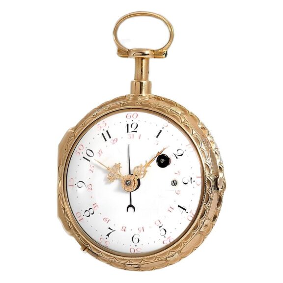 French repeating à toc watch with drum escapement Circa 1780 French repeating à toc watch with drum escapement Circa 1780