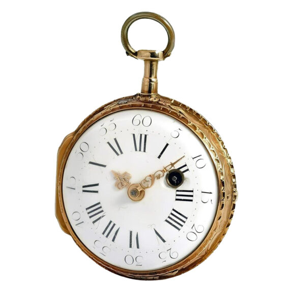 French four colour gold open faced verge watch Circa 1780 French four colour gold open faced verge watch Circa 1780