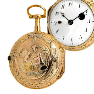 Swiss quarter repeating à quatre couleurs verge watch Circa 1760