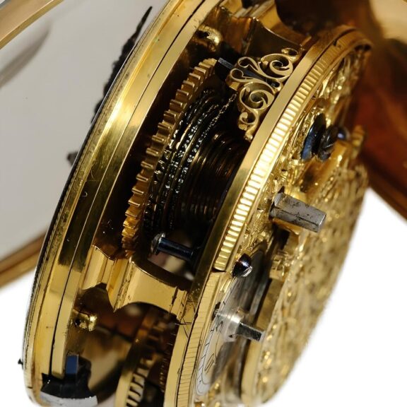 Dutch repoussé pair cased pocket watch with date Circa 1730 Dutch repoussé pair cased pocket watch with date Circa 1730