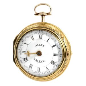 English verge repoussé watch made for the Dutch market Circa 1786