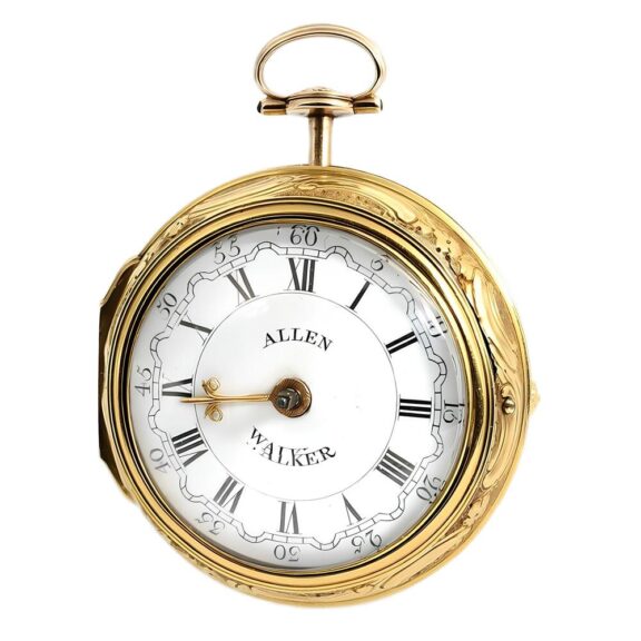 English verge repoussé watch made for the Dutch market Circa 1786