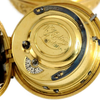 English repeating watch with outer "Repoussé" case Circa 1730