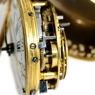 English repeating watch with outer "Repoussé" case Circa 1730