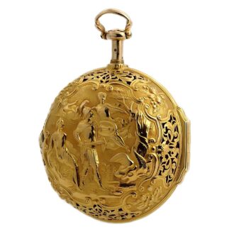 English repeating Repoussé verge pocket watch Circa 1720