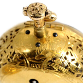 English repeating Repoussé verge pocket watch Circa 1720