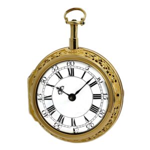 English quarter repeating Repoussé pocket watch Circa 1740