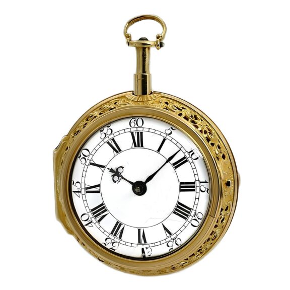 English quarter repeating Repoussé pocket watch Circa 1740