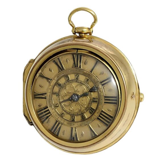 Swiss rare one-handed verge pocket watch with alarm Circa 1670