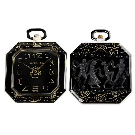 Thin Swiss remarkable gold patinated lever watch Circa 1925 Thin Swiss remarkable gold patinated lever watch Circa 1925