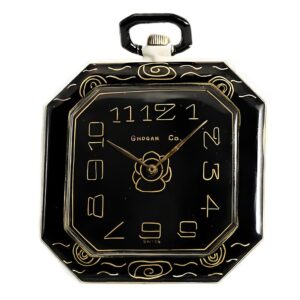 Thin Swiss remarkable gold patinated lever watch Circa 1925