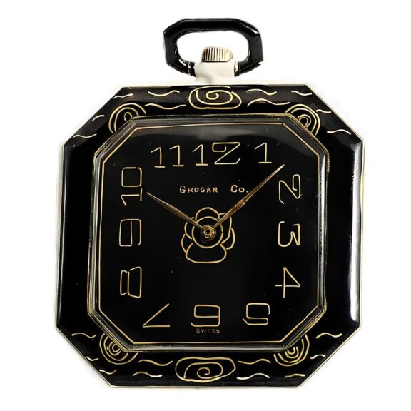 Thin Swiss remarkable gold patinated lever watch Circa 1925