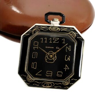 Thin Swiss remarkable gold patinated lever watch Circa 1925