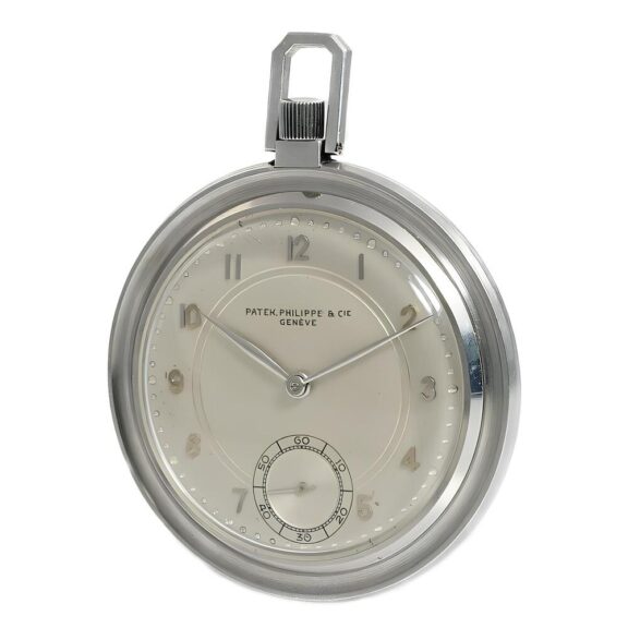 Swiss fine thin steel gentleman's pocket watch Circa 1944