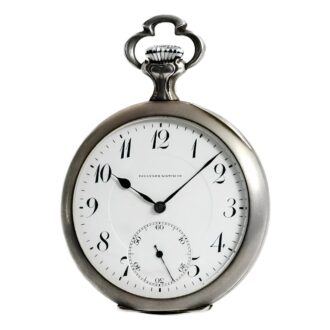 Swiss pocket watch with portrait on the back lid Circa 1913