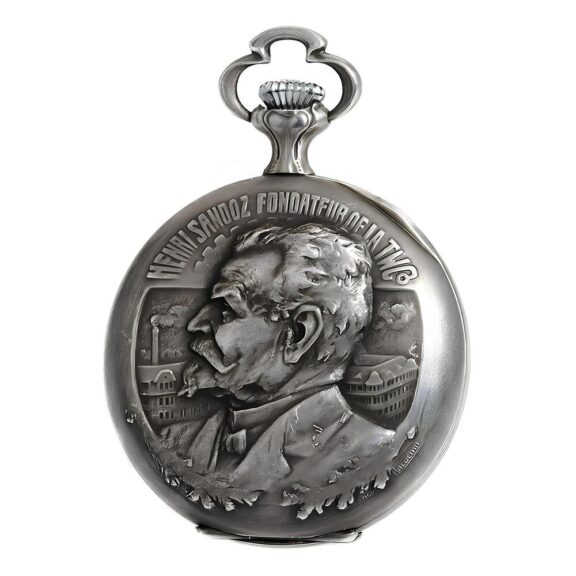 Swiss pocket watch with portrait on the back lid Circa 1913 Swiss pocket watch with portrait on the back lid Circa 1913