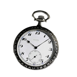 Swiss rare silver shooting contest pocket watch Circa 1924