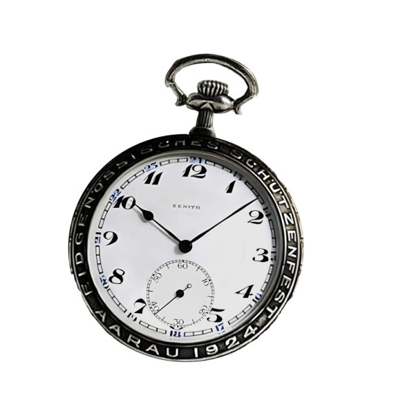 Swiss rare silver shooting contest pocket watch Circa 1924