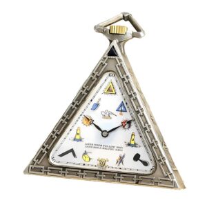 Swiss silver triangular watch with Masonic motifs Circa 1900
