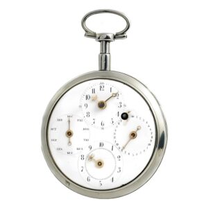 French rare silver verge with revolution calender Circa 1790