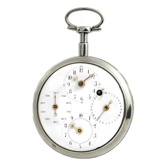 French rare silver verge with revolution calender Circa 1790