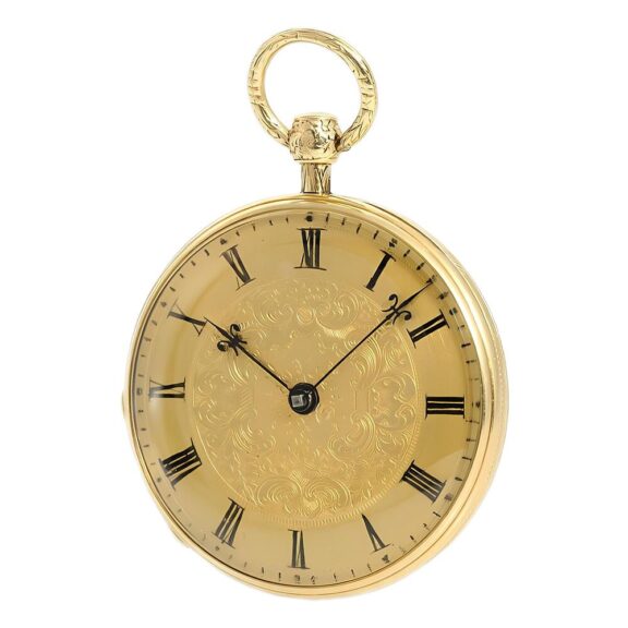 Rare English 18k gold gentleman's pocket watch Circa 1842