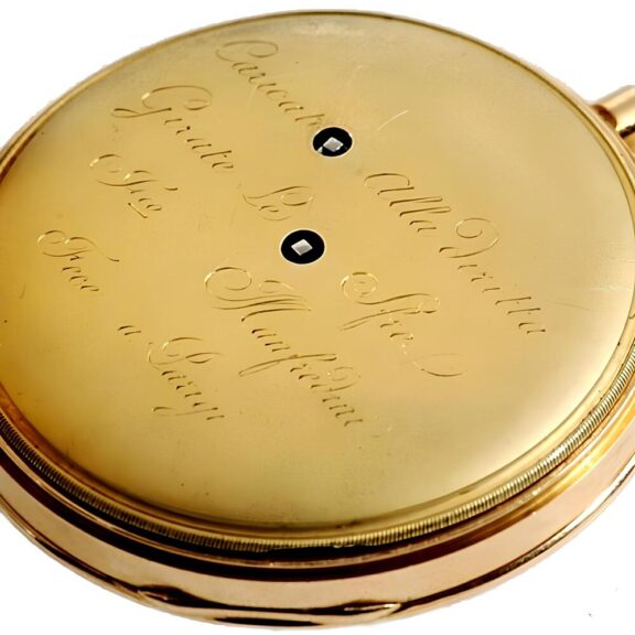 Italian 18K gold quarter repeating pocket watch Circa 1810 Italian 18K gold quarter repeating pocket watch Circa 1810