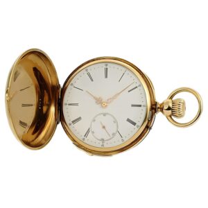French quarter repeating hunting cased pocket watch Circa 1880