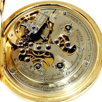 Swiss experimental lever with stoppable seconds Circa 1880