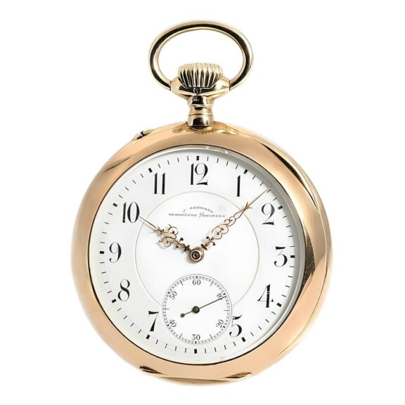German fine 14k gold Glashütte pocket watch Circa 1900