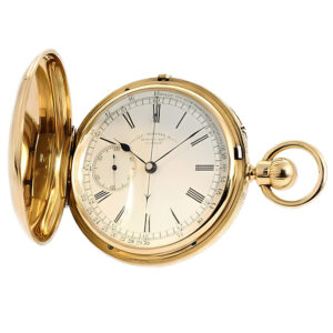 English pocket watch with chronograph and tachy scale Circa 1890