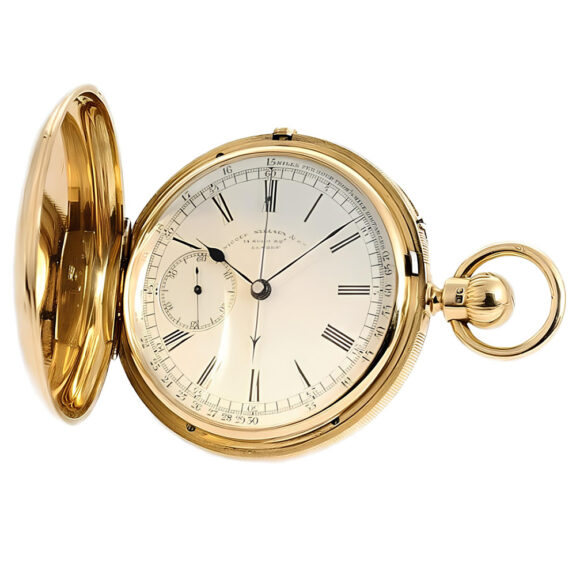 English pocket watch with chronograph and tachy scale Circa 1890 English pocket watch with chronograph and tachy scale Circa 1890