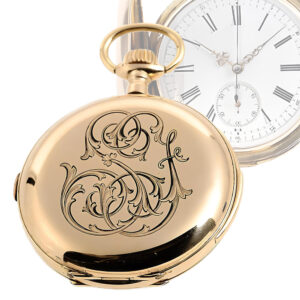 Swiss minute repeating watch with chronograph Circa 1890