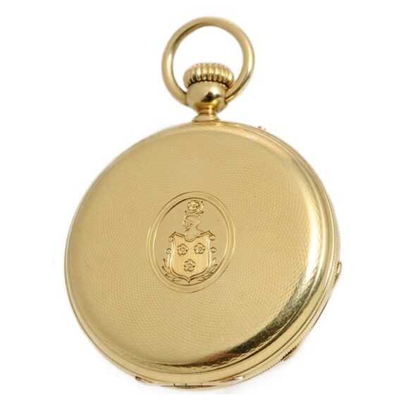 Swiss gold hunting cased keyless pocket watch Circa 1860 Swiss gold hunting cased keyless pocket watch Circa 1860