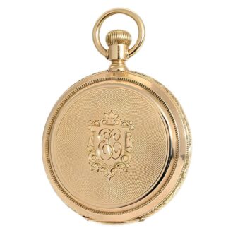 Swiss gold Geneva hunting cased pocket watch Circa 1905