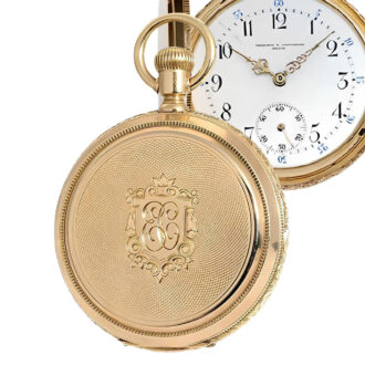 Swiss gold Geneva hunting cased pocket watch Circa 1905