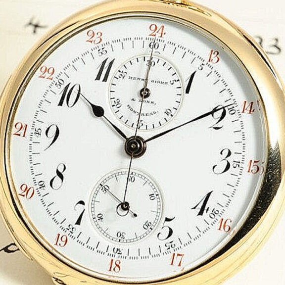 Swiss minute repeating watch with chronograph Circa 1893 Swiss minute repeating watch with chronograph Circa 1893