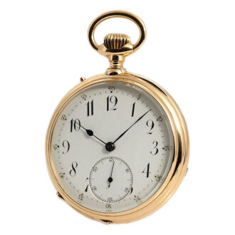 French gold pivoted detent watch with tourbillon Circa 1890 French gold pivoted detent watch with tourbillon Circa 1890