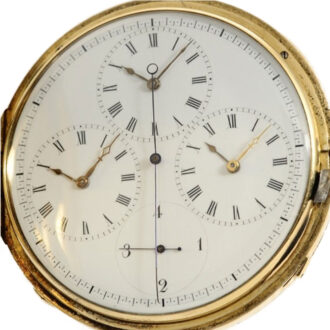 Swiss "Seconde Foudroyante" watch with time zones Circa 1850 Swiss "Seconde Foudroyante" watch with time zones Circa 1850